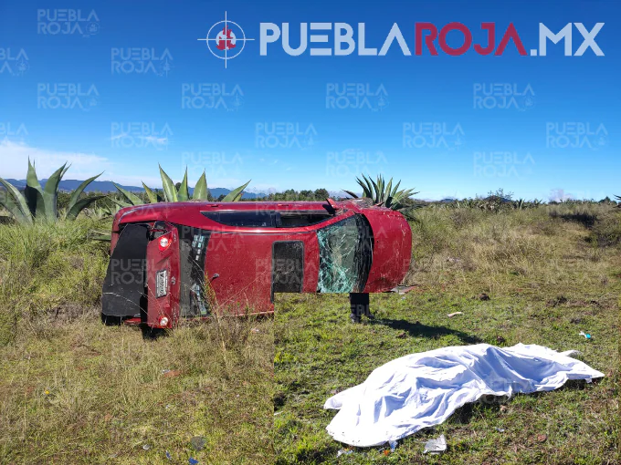 ¡Tragedia en Zacatlán! Joven de 19 años muere tras volcar su auto rumbo a Piedras Encimadas